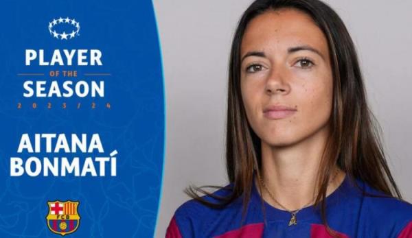 官方：6球6助攻，邦玛蒂当选2023-24赛季女足欧冠最佳球员